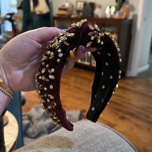 Burgundy Crystal Lele Sadoughi Headband